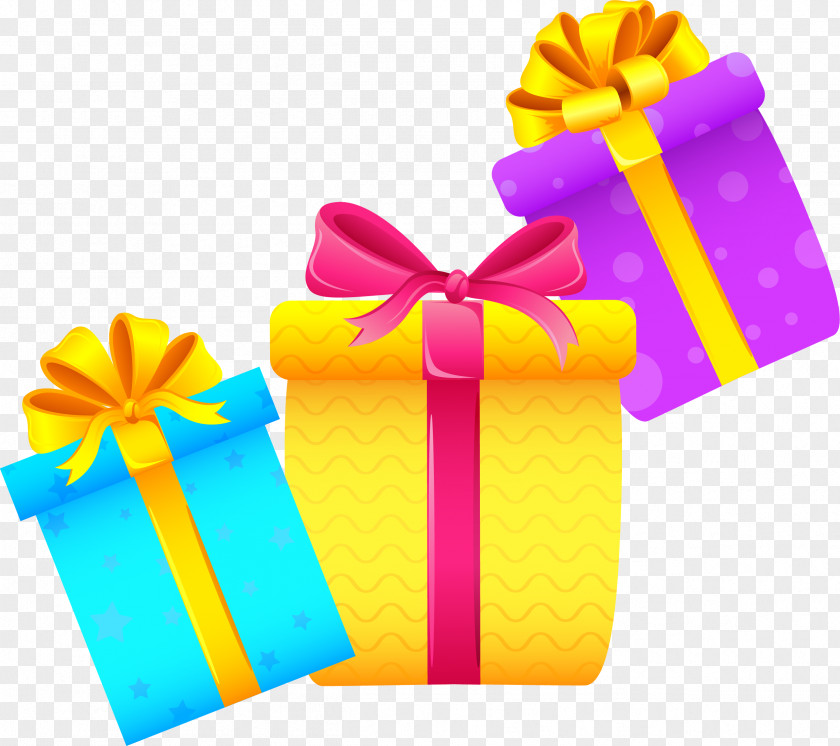 Three Cartoon Gift Boxes PNG