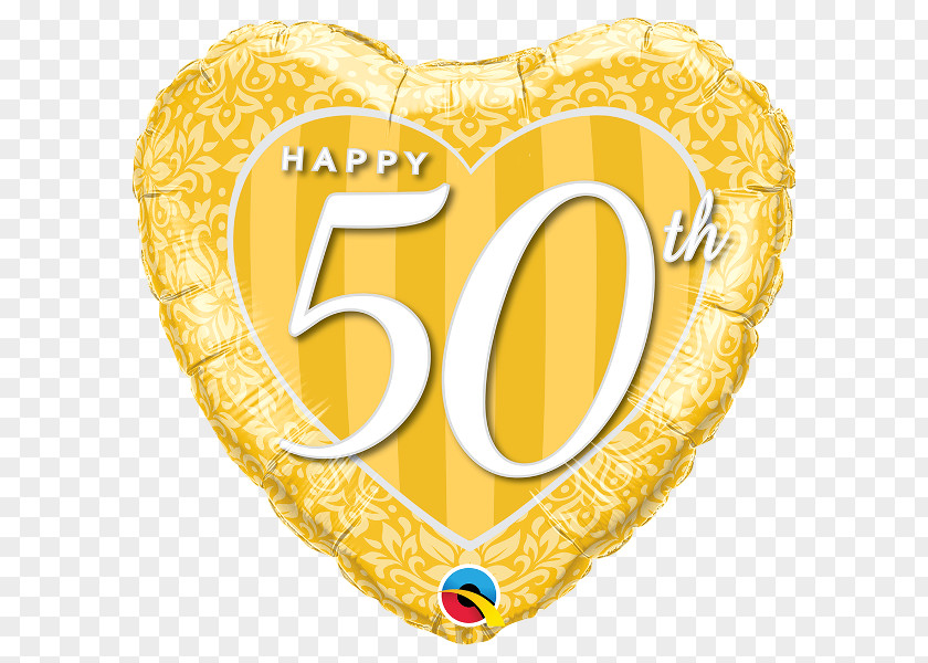 50th Anniversary Balloon Birthday Gold Wedding PNG