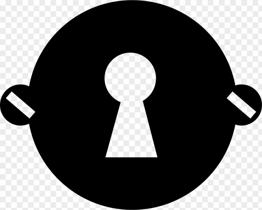 Both Side Keyhole Circle Lock Disk PNG