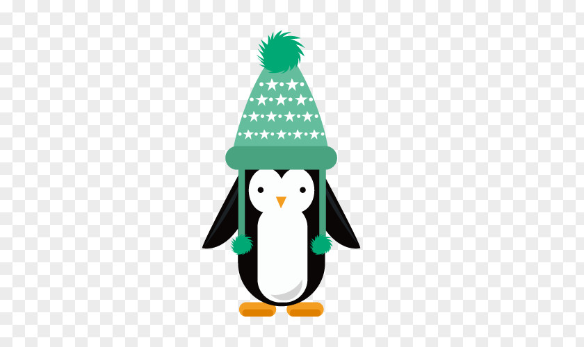 Vector Cartoon Penguin Wearing A Hat Bird PNG