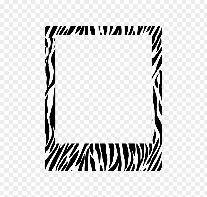 Zebra Pattern Picture Frames Animal Print Font PNG