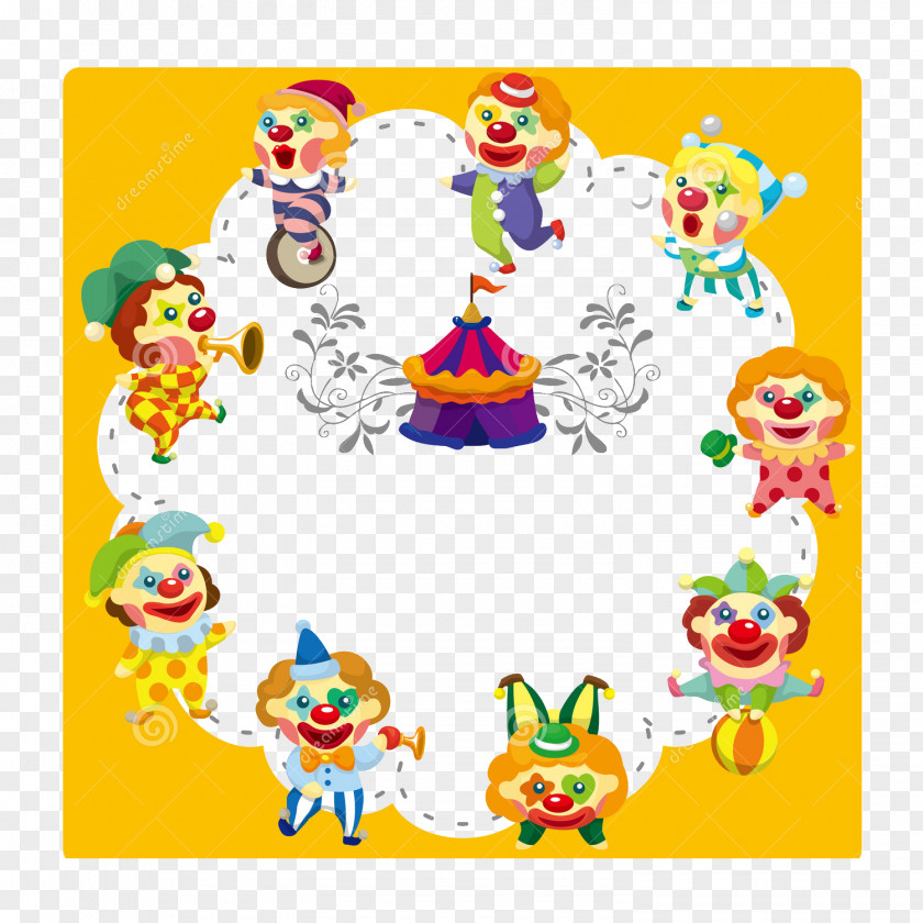 Clown Illustrated Circus Drawing Illustration PNG