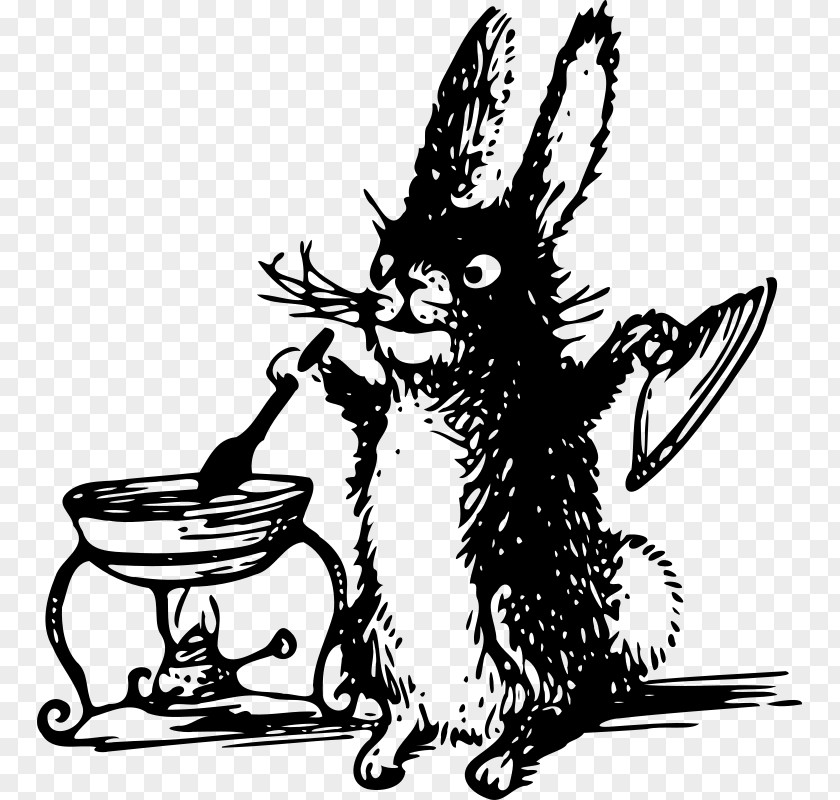 Cooking European Rabbit Clip Art PNG