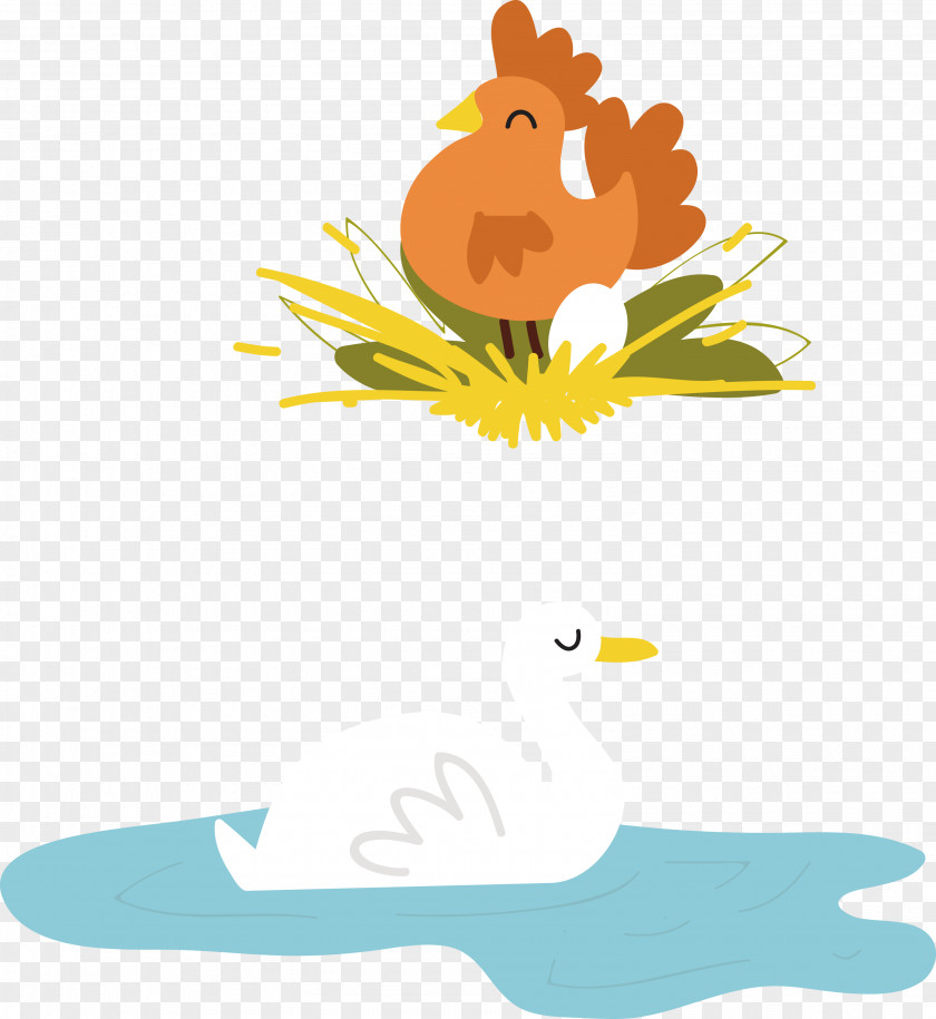 Cute Little Animal Chicken Duck Clip Art PNG