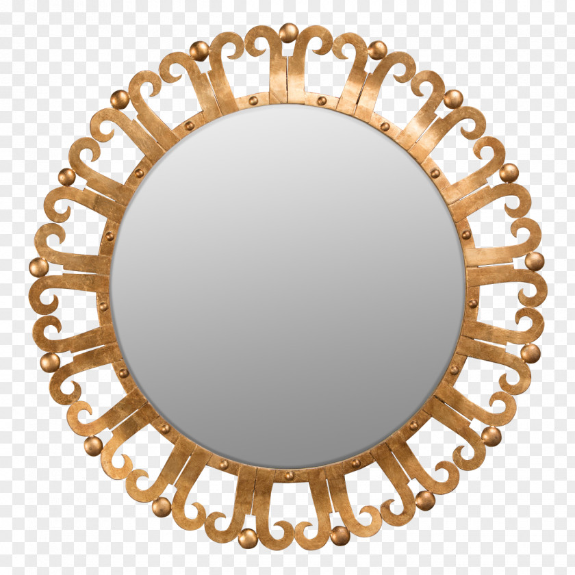 Decorate Round And Mirror Gold Glass Wall Magic Painting PNG