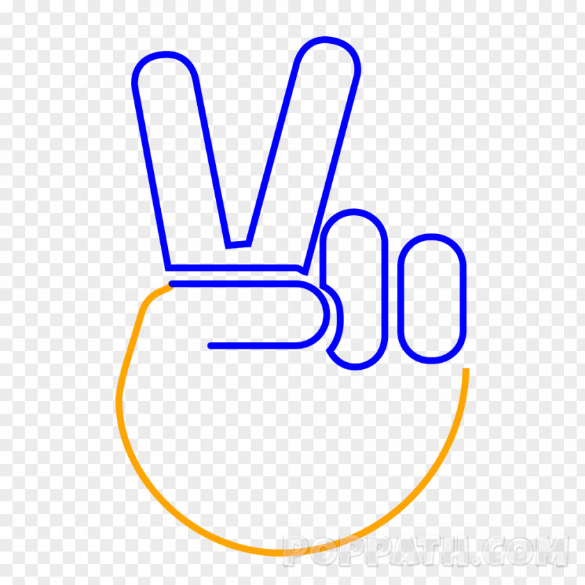 Emoji V Sign Thumb Hand Text Messaging PNG