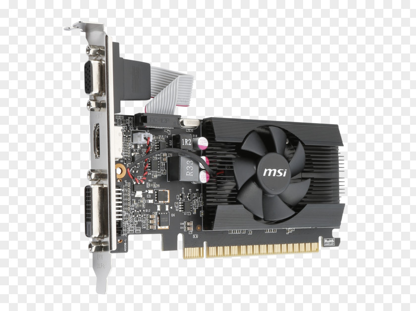 Graphics Cards & Video Adapters NVIDIA GeForce GT 710 Micro-Star International PCI Express PNG