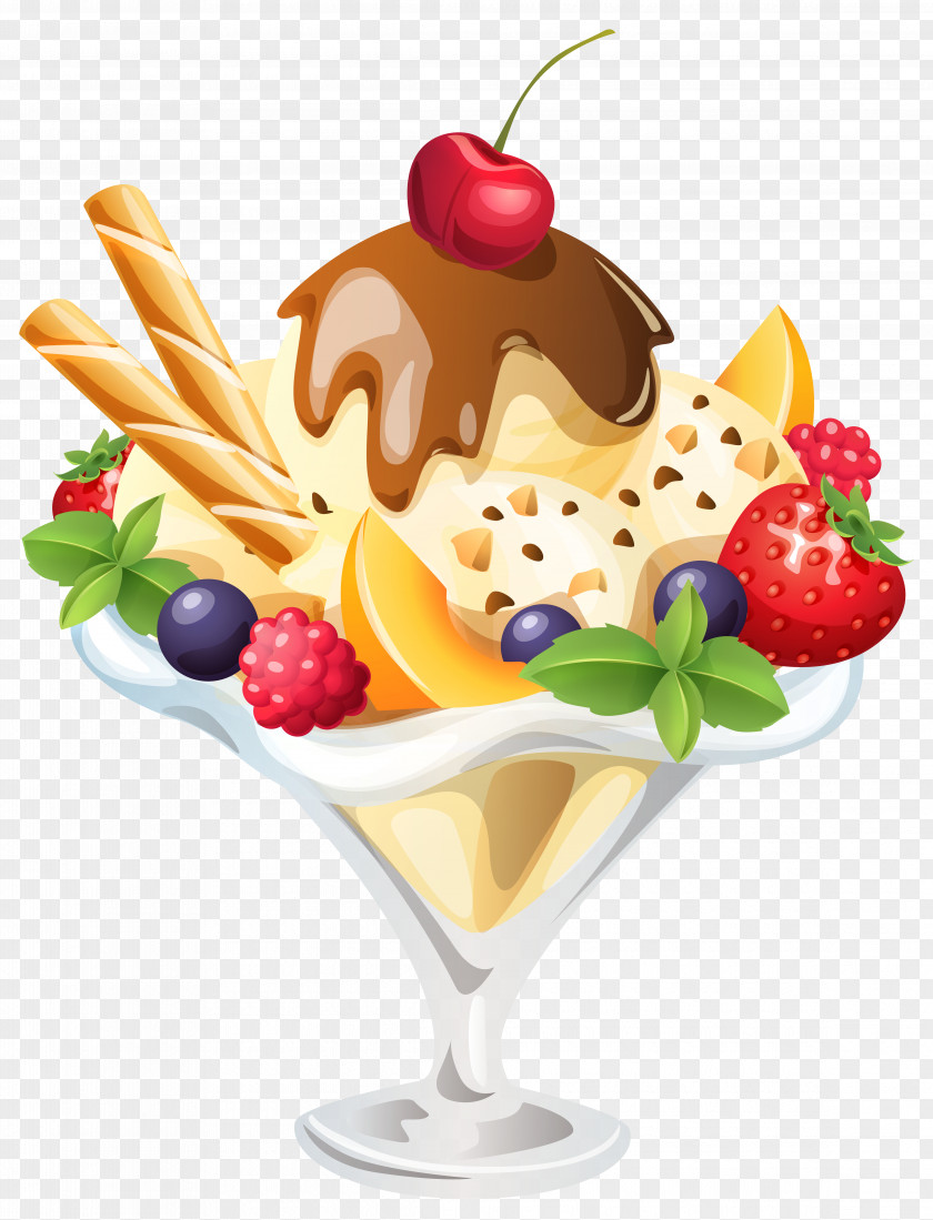 Ice Cream Sundae Clipart Image Chocolate Cone PNG