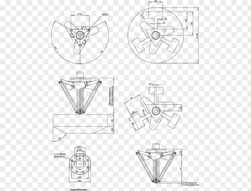 Industrial Robot Drawing Technical Point PNG