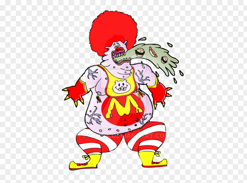 Over Weight Ronald McDonald McDonald's Drawing Food PNG
