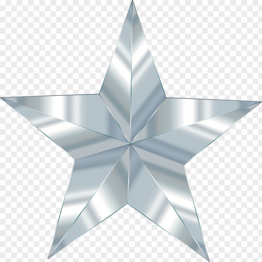 Silver Star Angle Symmetry PNG