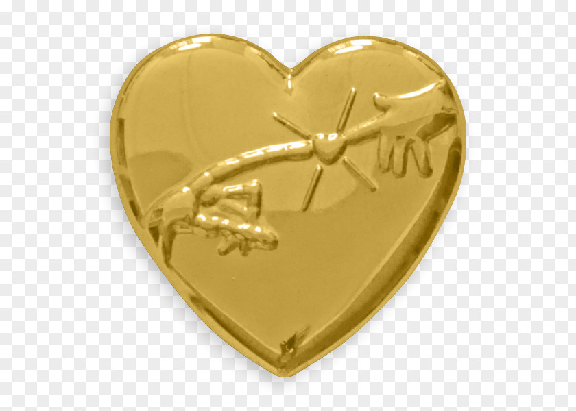 Gold Pin Heart Variety Film PNG