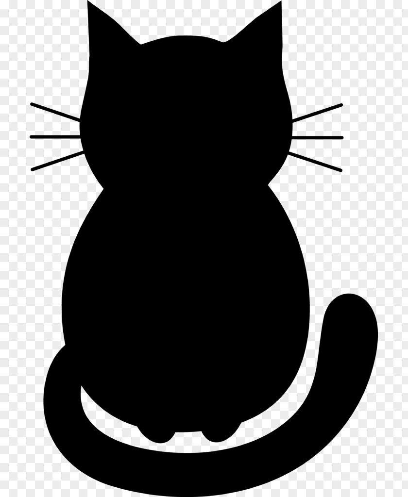 M Whiskers Domestic Short-haired Cat Clip Art Black & White PNG