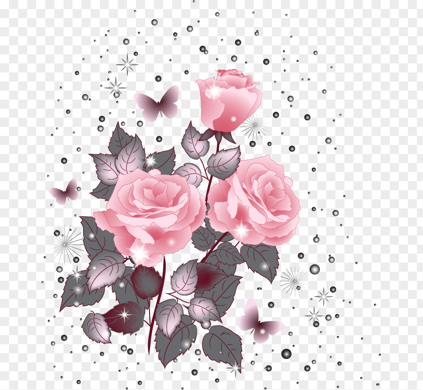 Rose Garden Roses Pink PNG
