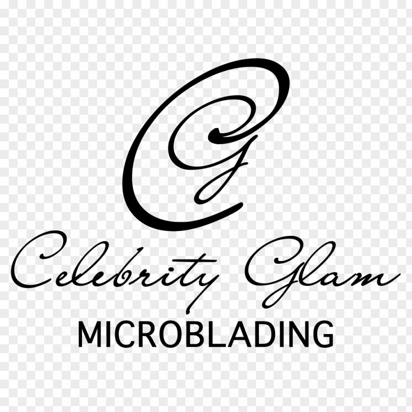 Microblading Eyebrow Logo Brand White Line Font PNG