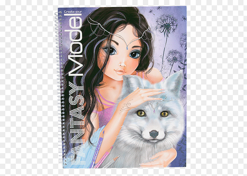 Model Coloring Book Fantasy Sticker Album PNG