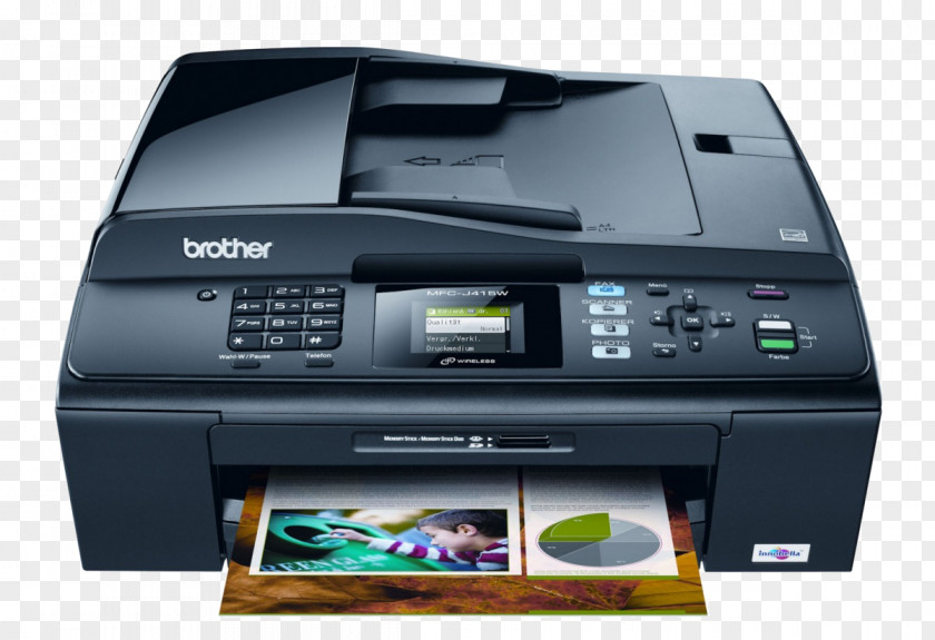 Printer Brother Industries Multi-function Inkjet Printing Ink Cartridge PNG