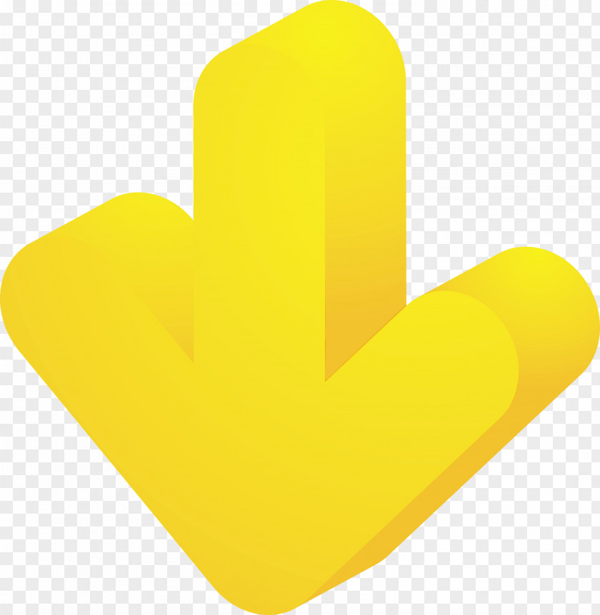 Yellow Hand Symbol Heart Gesture PNG