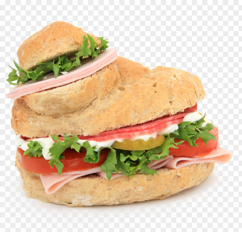 A Piece Of Bread Hamburger Cheeseburger Fast Food Lettuce Sandwich PNG