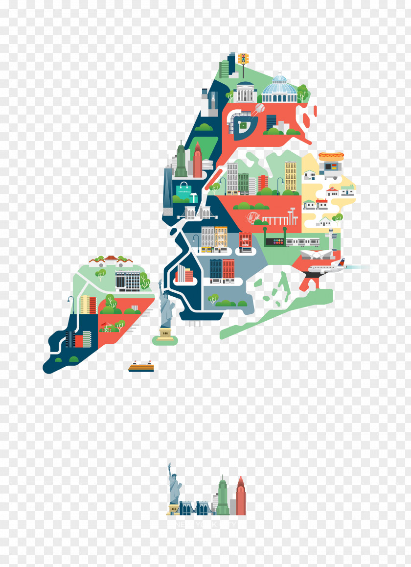 City Illustrator Cambridge Infographic Map PNG