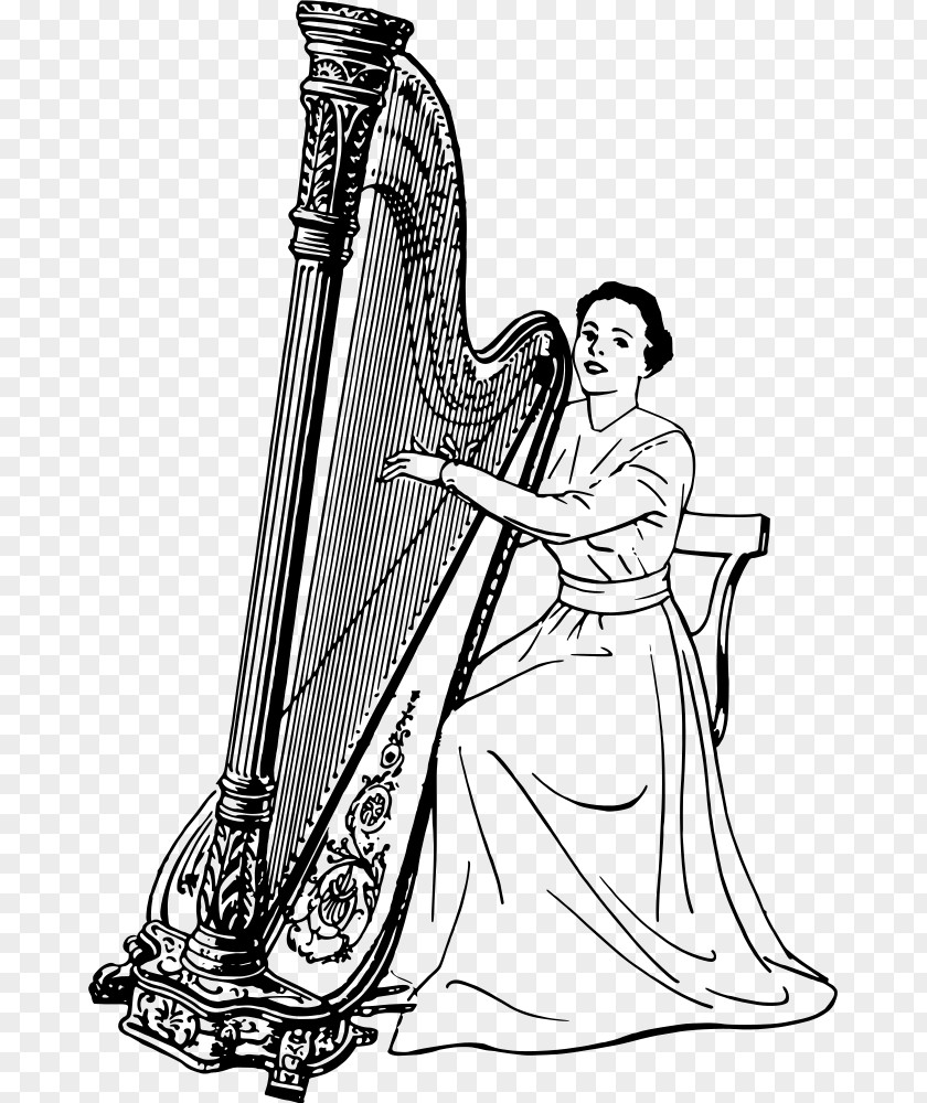 Harp Celtic Konghou Clip Art PNG