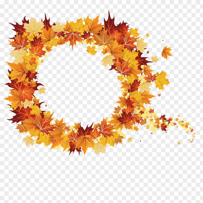 Maple Leaf Ring Autumn Clip Art PNG