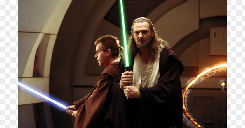 Qui-Gon Jinn Obi-Wan Kenobi Star Wars Jedi Lightsaber PNG
