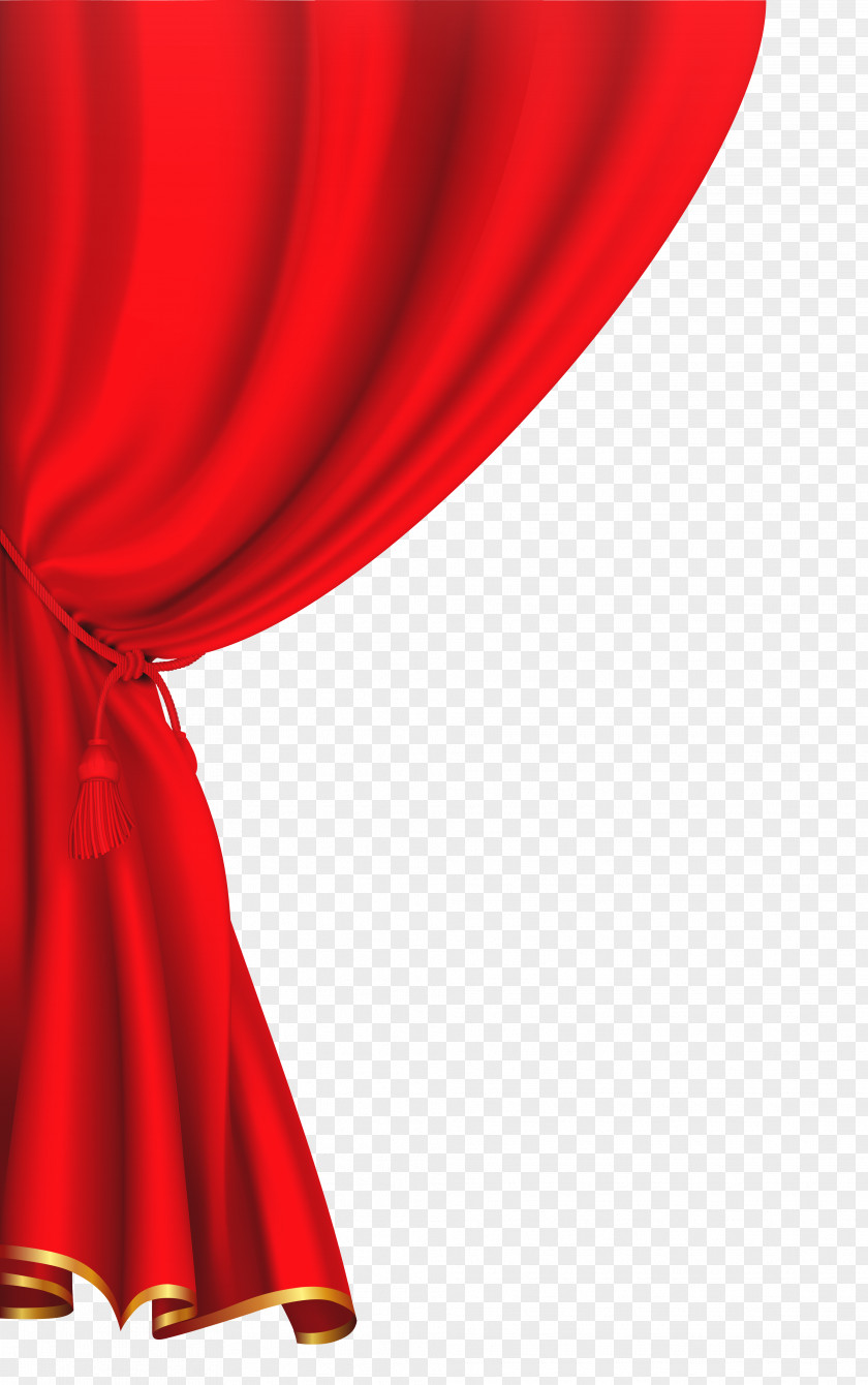 Red Curtain Window Blinds & Shades Clip Art PNG