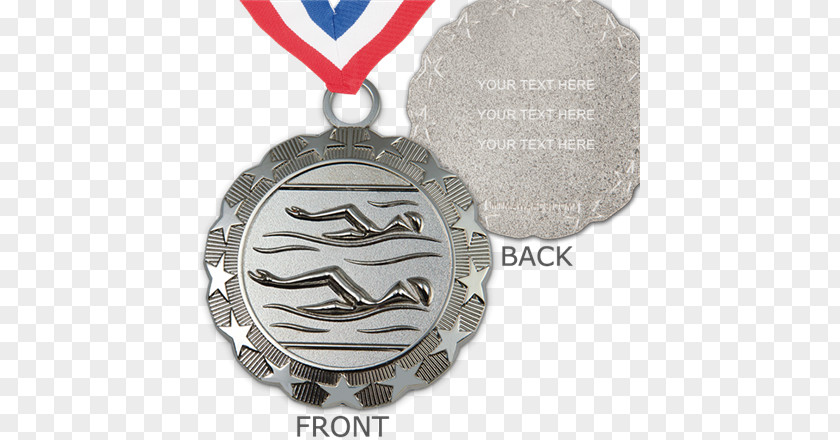 Swimming Silver Medal Award Gold PNG