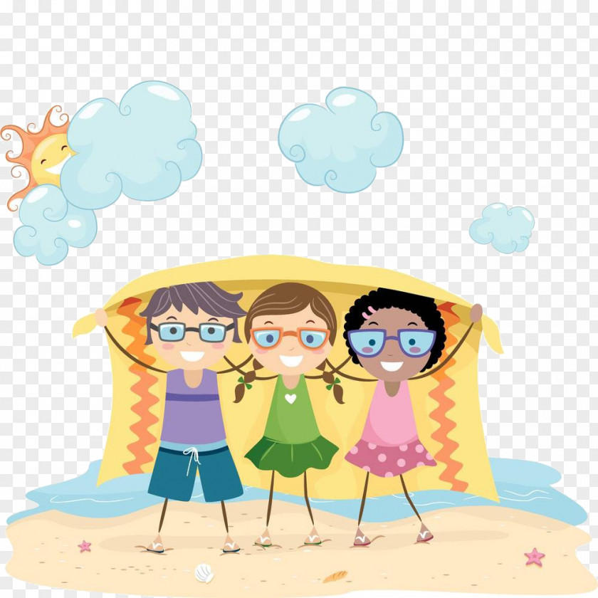 Cartoon On The Beach Royalty-free Stock Photography Clip Art PNG
