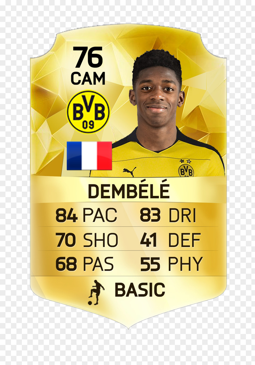 Dembele Ousmane Dembélé FIFA 17 Borussia Dortmund 16 18 PNG