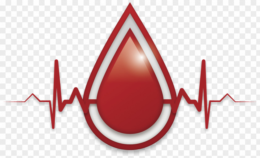 Vector Hand-painted Drops Of Blood Heartbeat Donation Bank PNG
