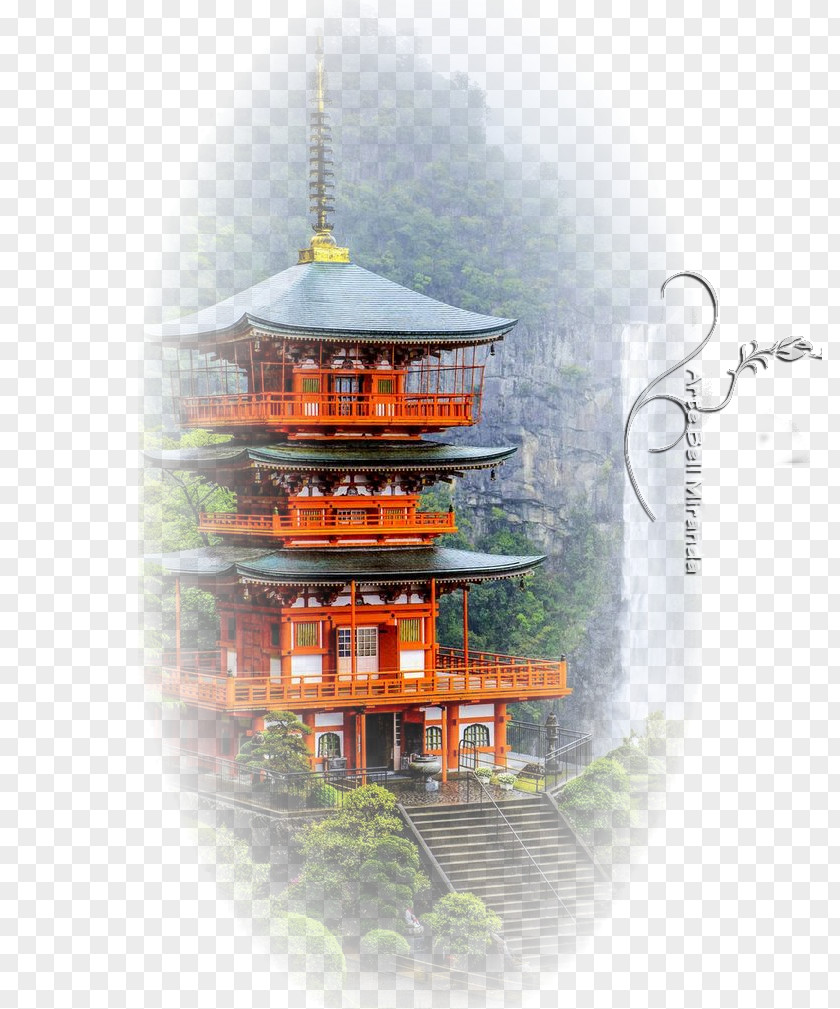 Temple Nachi Falls Seiganto-ji Mount Fuji Shinto Shrine PNG