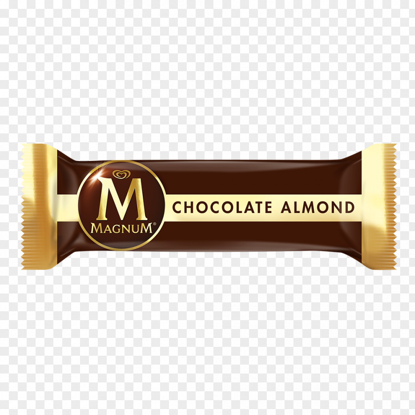 Almond Chocolate Bar Ice Cream White Magnum Flavor PNG