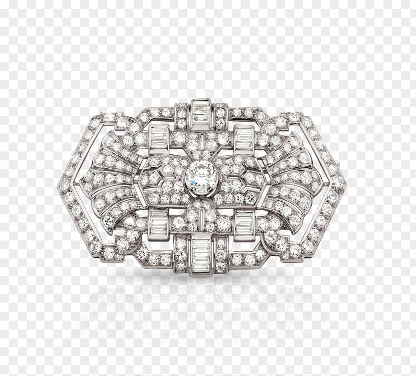 Brooch Jewellery Ring Silver Diamond Cut PNG