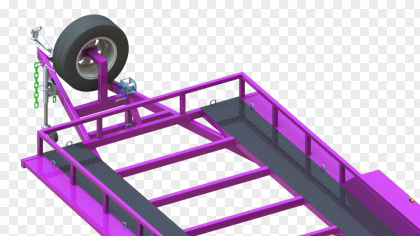 Car Carrier Trailer Chassis Bed Size PNG
