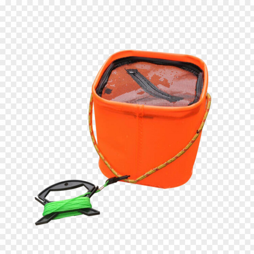 Orange Bucket Filled With Water Barrel PNG