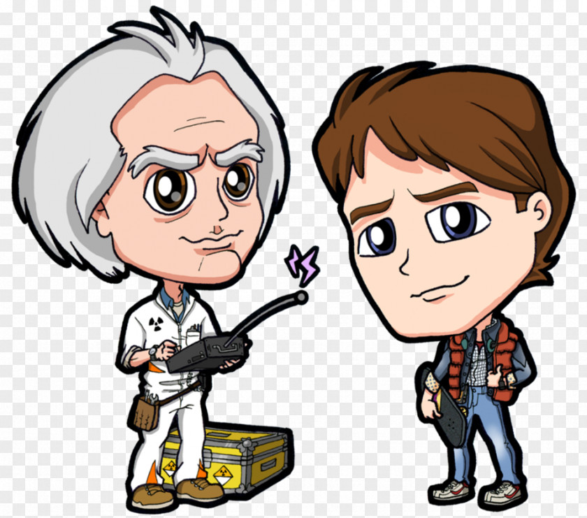 Back To The Future Marty McFly Dr. Emmett Brown DeLorean Time Machine Clip Art PNG