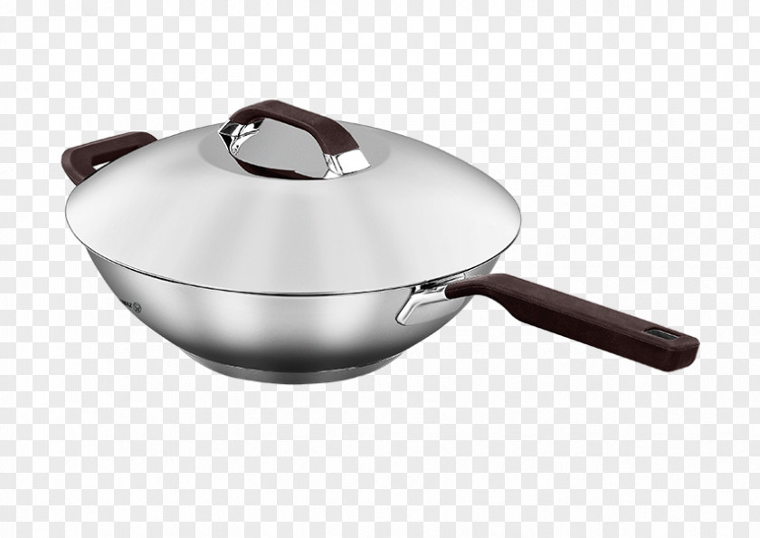 Frying Pan Wok Stainless Steel Kitchen PNG