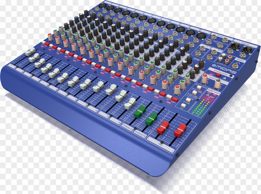 Microphone Audio Mixers Midas Consoles DM16 Digital Mixing Console PNG