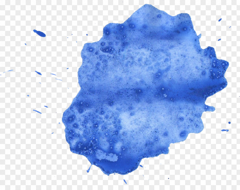 WATERCOLOR PAINT Blue Watercolor Painting PNG