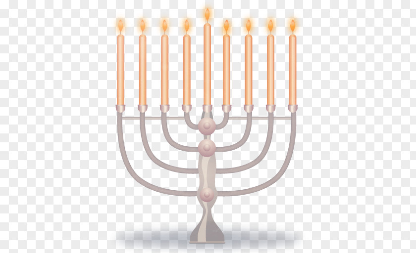 Candle Hanukkah Menorah Icon PNG