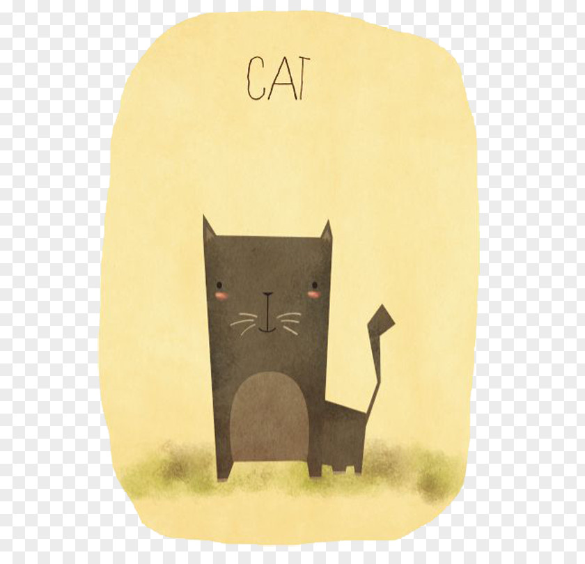 Cartoon Cat English Black Drawing Animation PNG