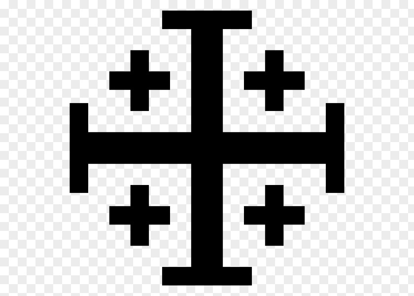 Christian Cross Kingdom Of Jerusalem Potent PNG