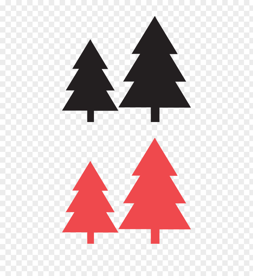 Christmas Tree Clip Art Text Sticker Black PNG