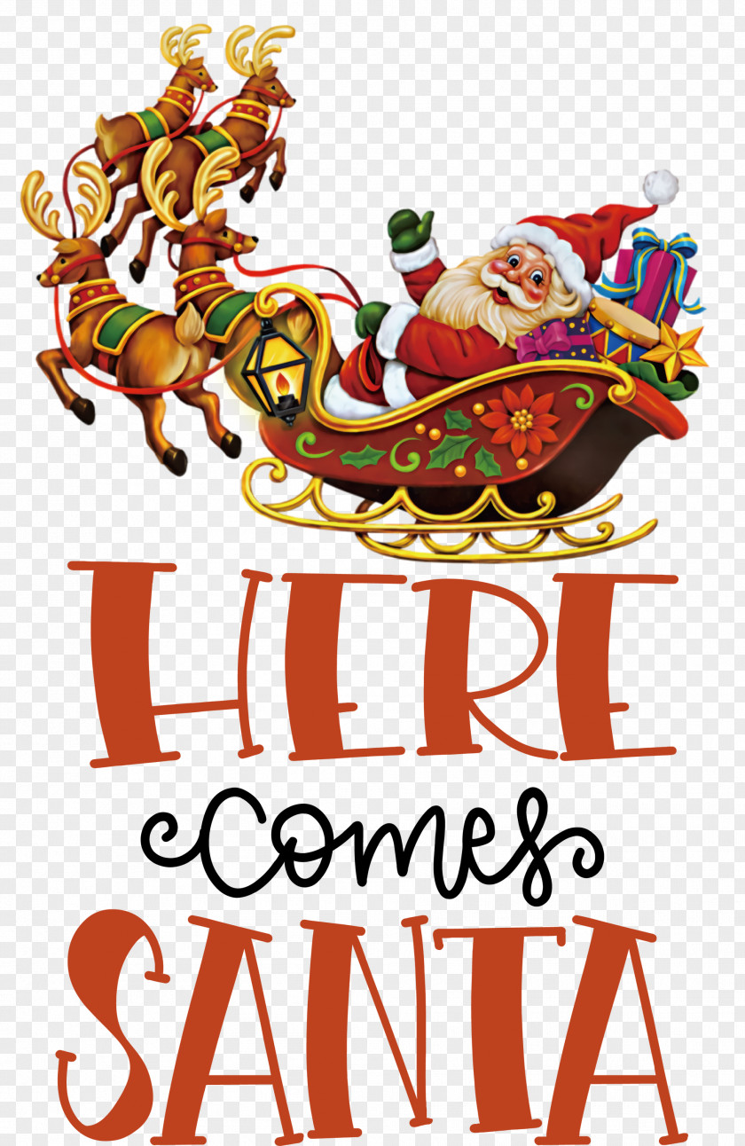 Here Comes Santa Christmas PNG