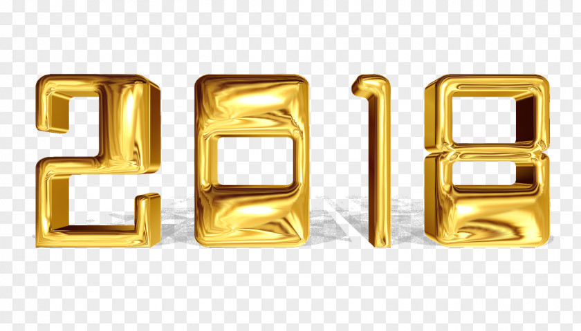 Happy New Year Gold Lettering Desktop Wallpaper Font PNG