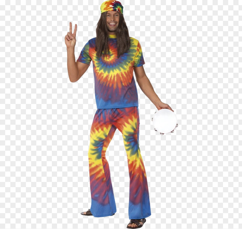 Party 1960s Tie-dye Bell-bottoms Costume PNG