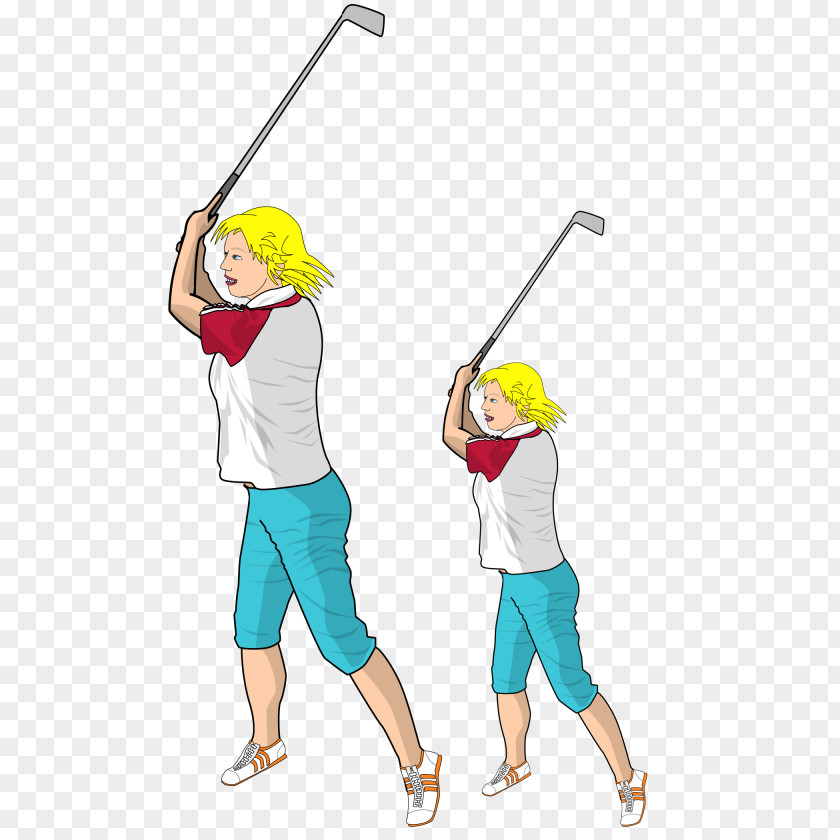 Vector Female Golfer Golf Clip Art PNG