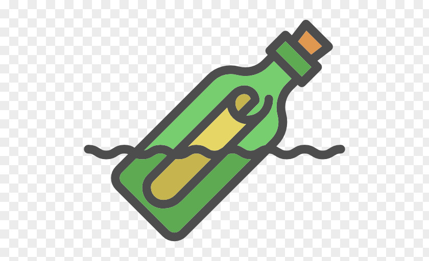 Cartoon Drift Bottles Message Icon PNG